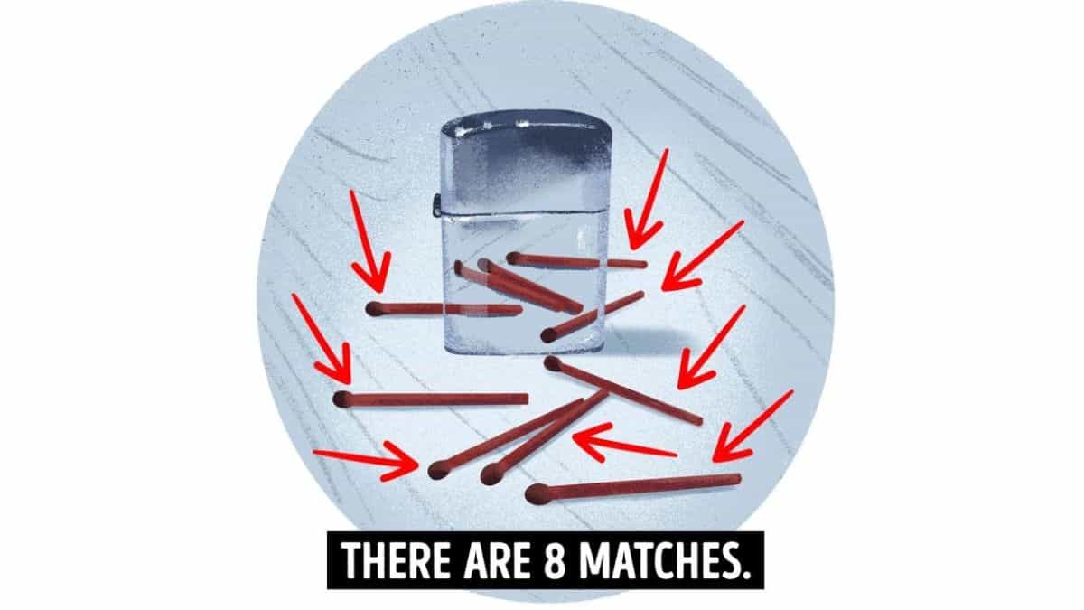 اكتشف أعواد الثقاب في الصورة