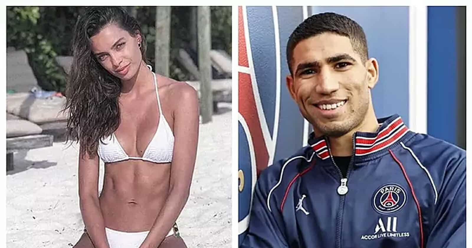 أشرف حكيمي وجوانا سانز