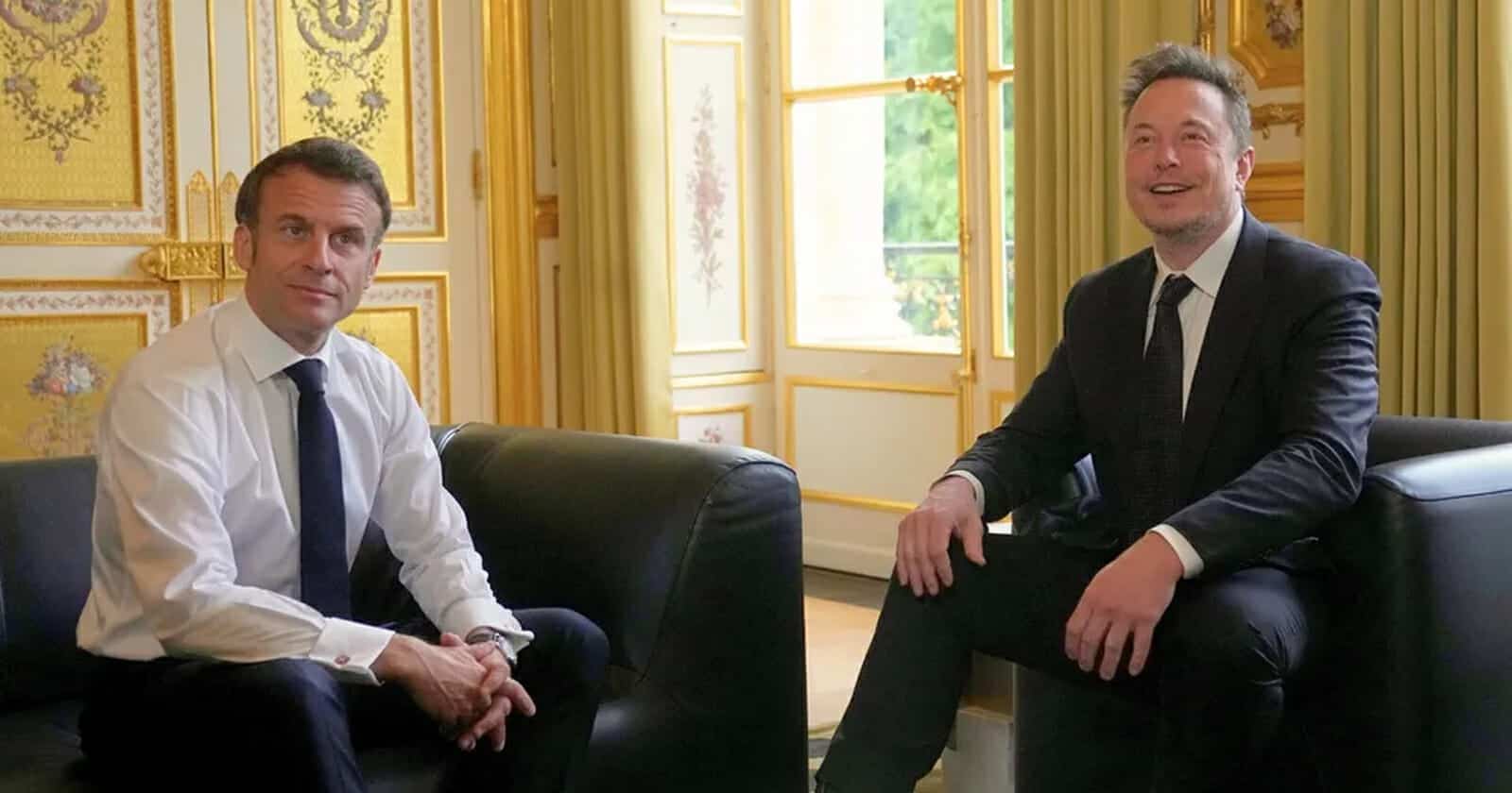 إيمانويل ماكرون وإيلون ماسك