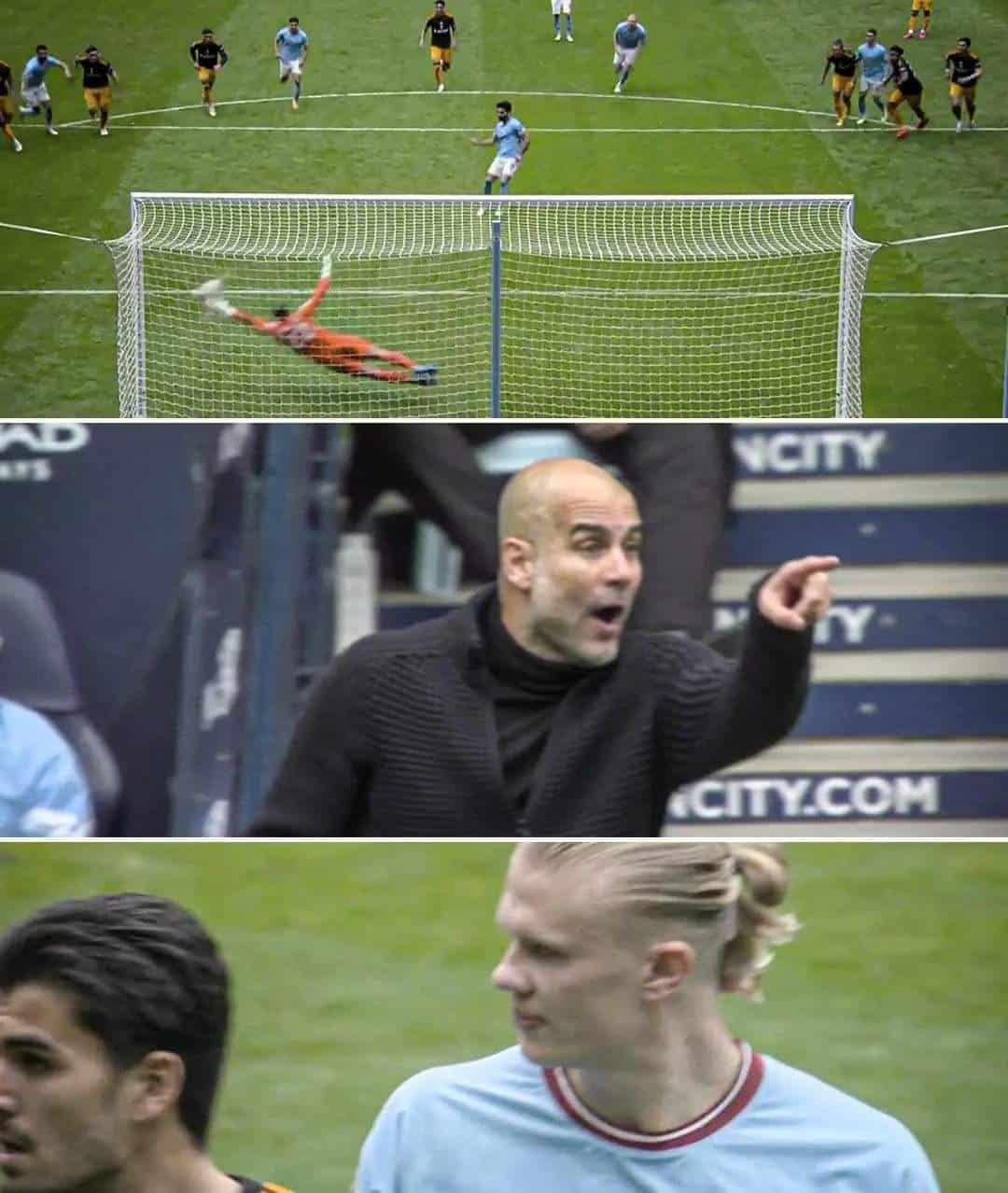 غضب غوارديولا من هالاند بسبب ركلة الجزاء