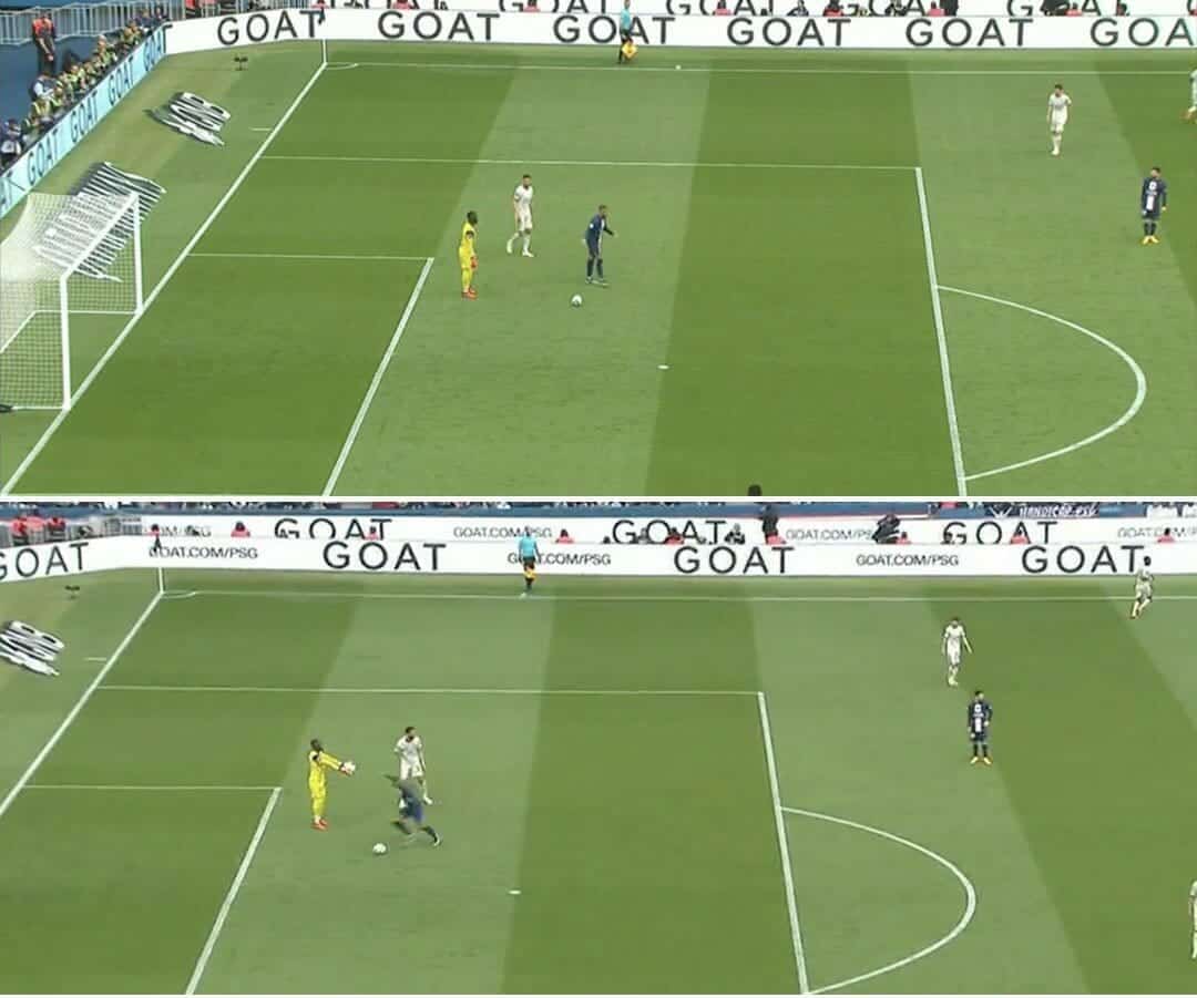 هدف مبابي الغريب