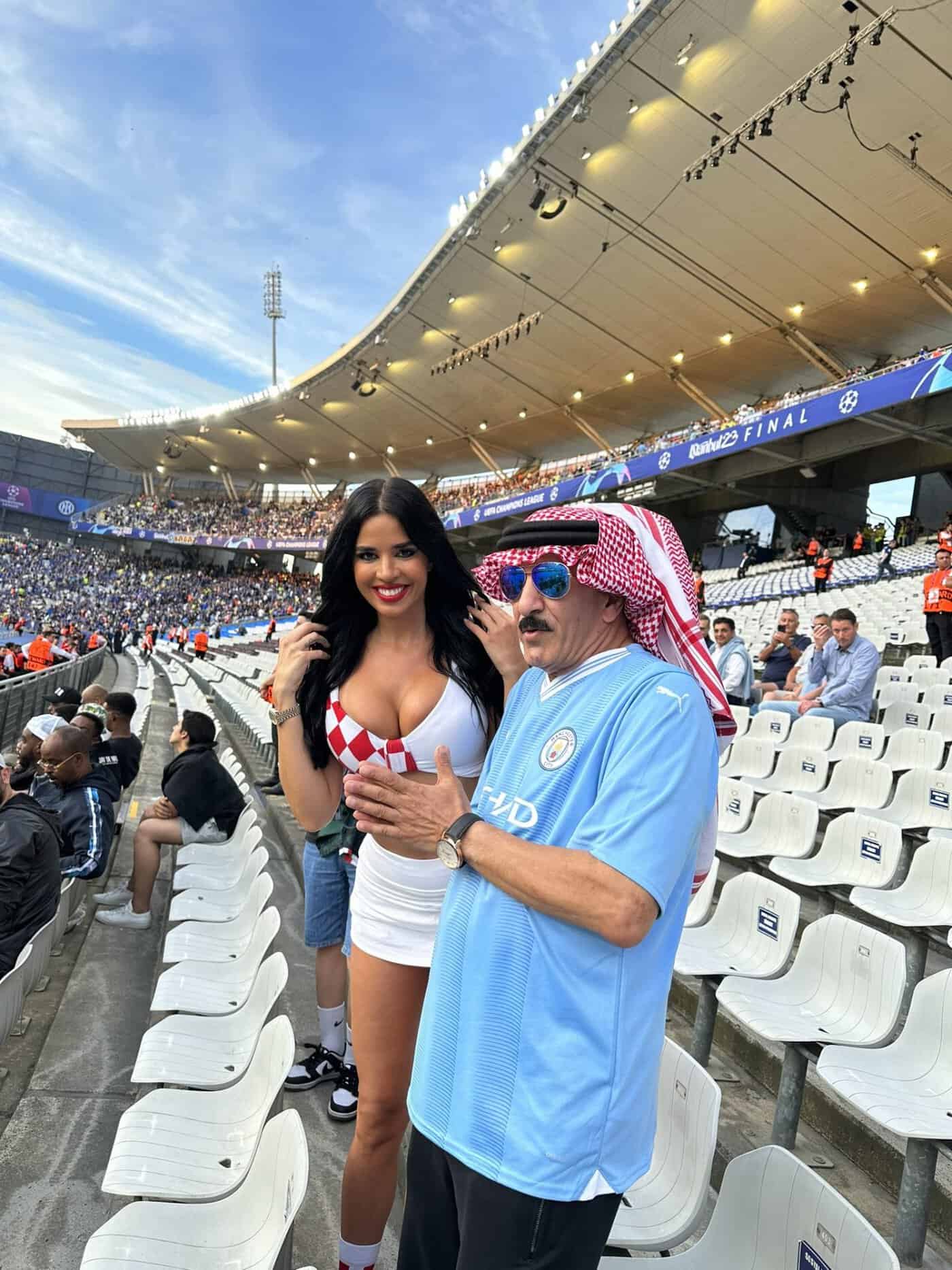 ابراهيم الفريان مع ملكة جمال كرواتيا إيفانا نول