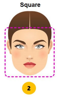 الوجه المربع