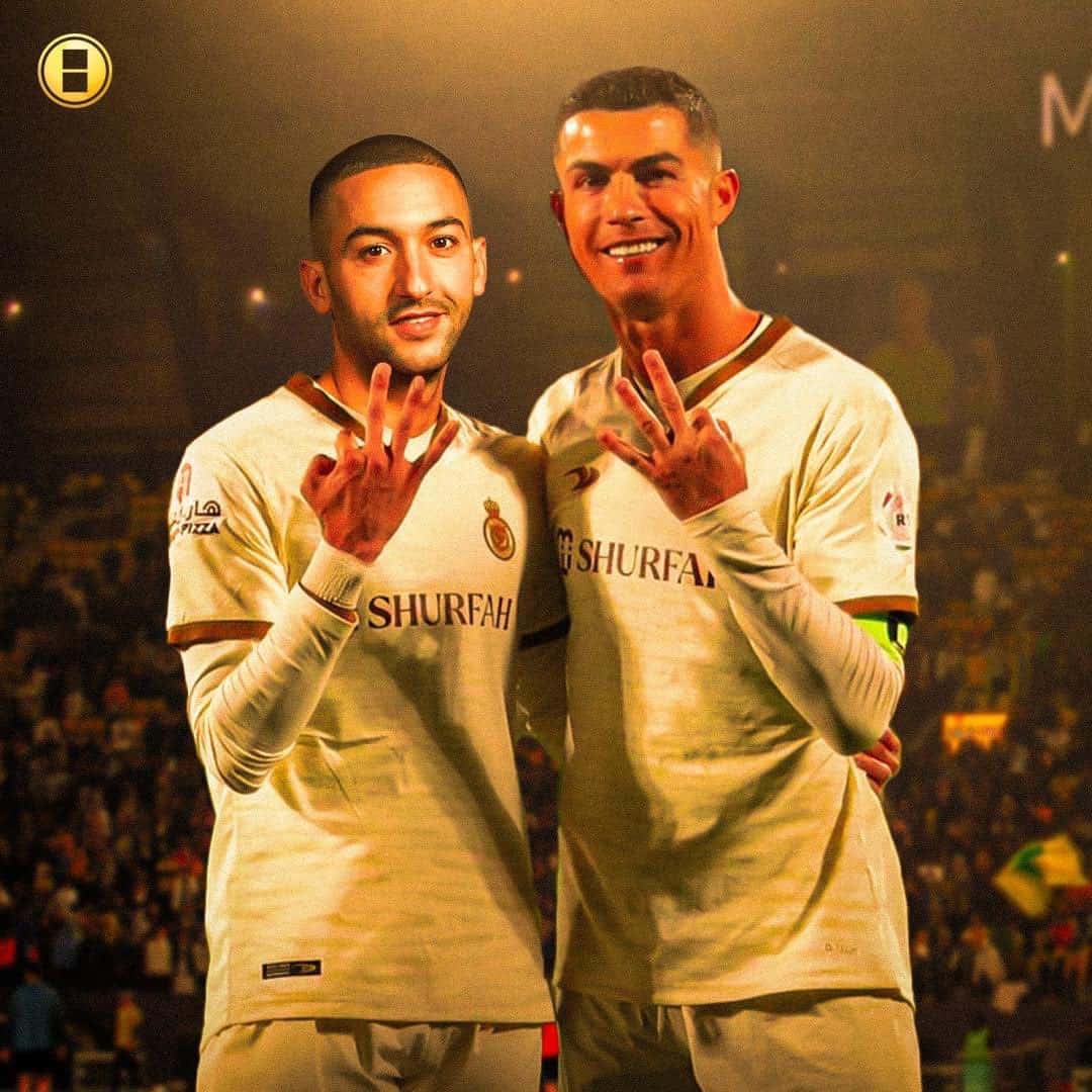 حكيم زياش ورونالدو