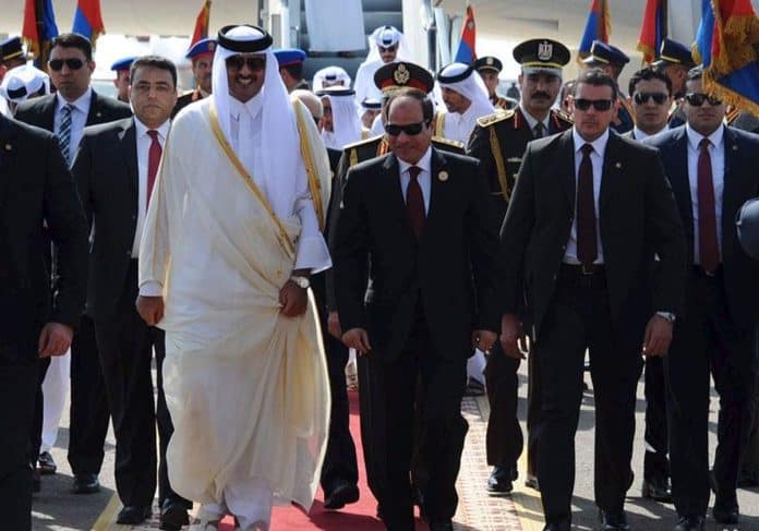 عبدالفتاح السيسي وتميم بن حمد