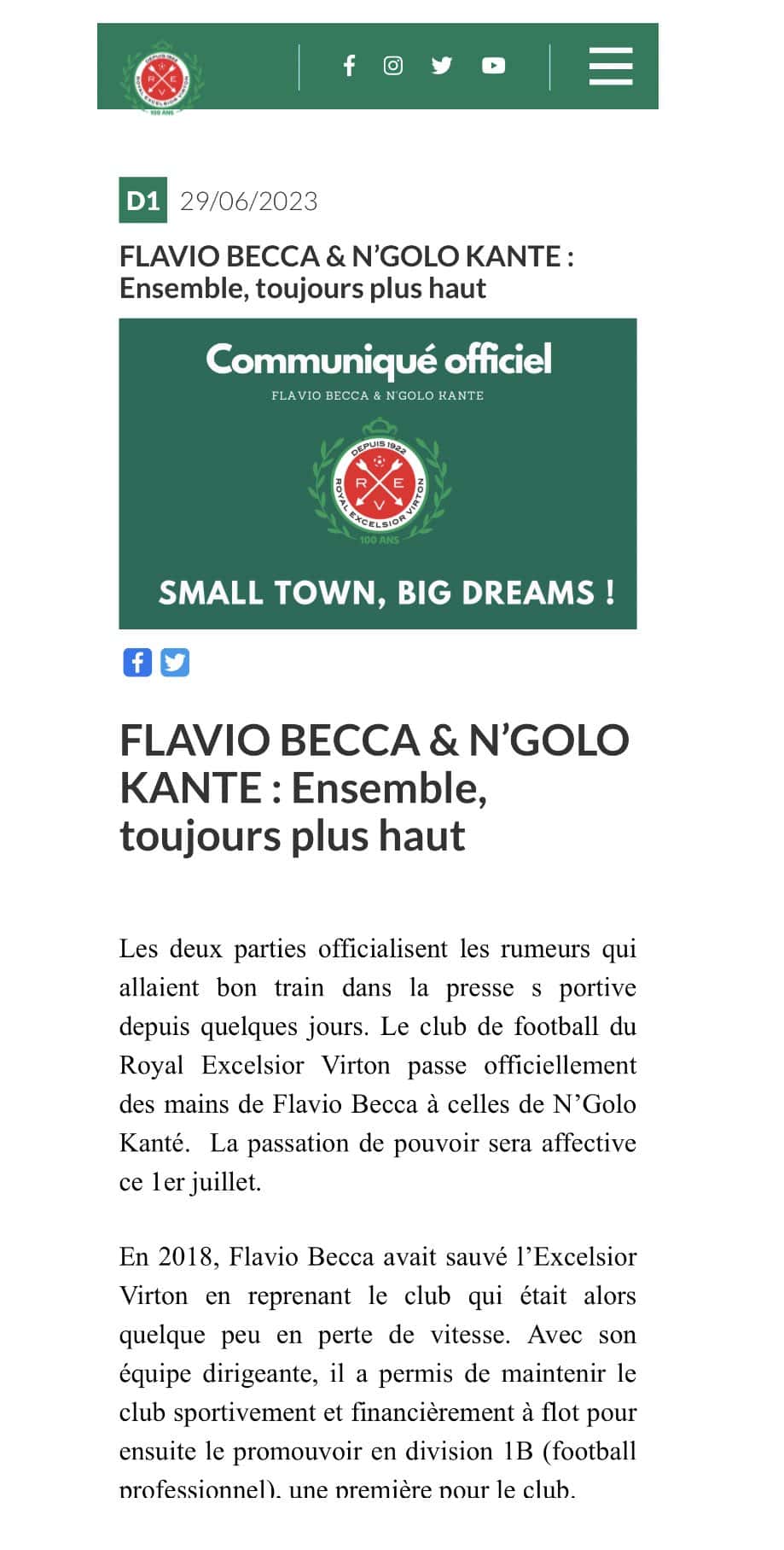 كانتي يشتري نادٍ بلجيكي