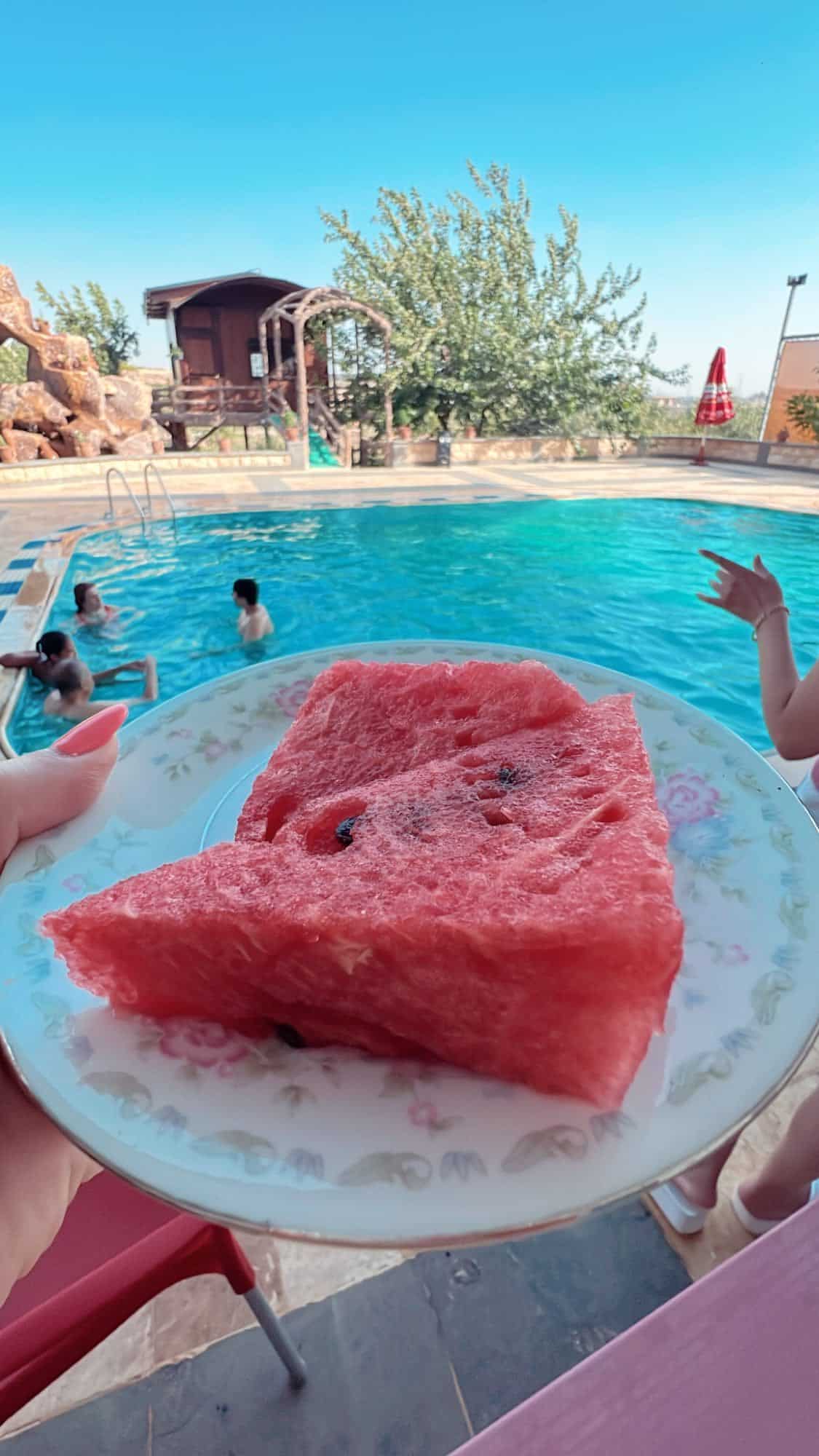 نسرين طافش في حمام السباحة