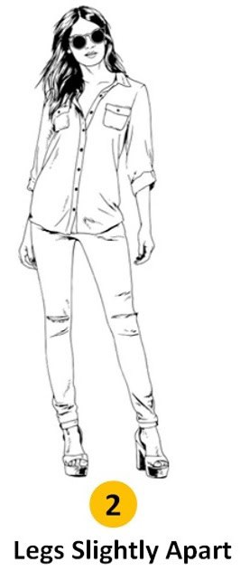 الوقوف مع ساقين متباعدتين