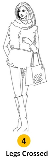 الوقوف بساقين متقاطعتين