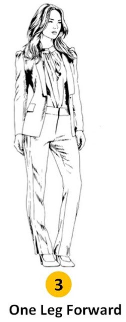 الوقوف مع تقديم ساق إلى الأمام