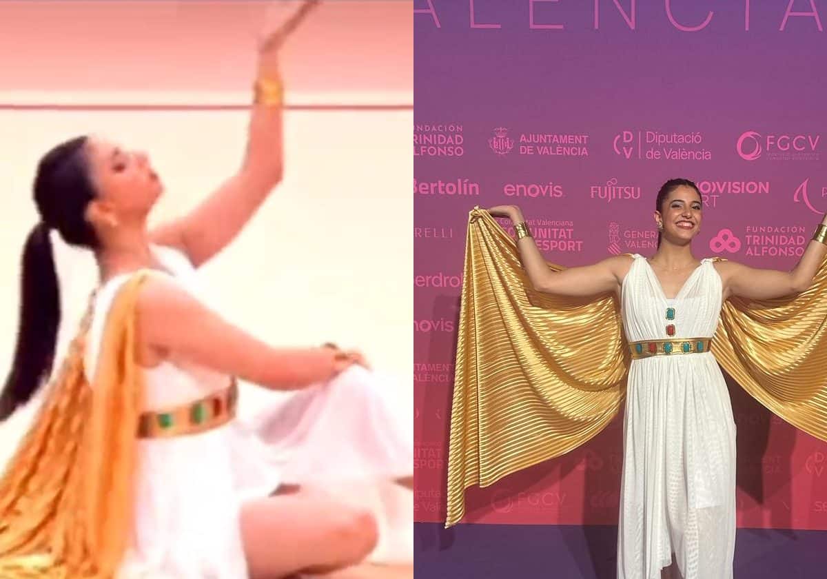 حبيبة مرزوق “ملكة فرعونية” ورقصة مثيرة.. بطلة جمباز مصرية حديث العالم حبيبة مرزوق "ملكة فرعونية" ورقصة مثيرة.. بطلة جمباز مصرية حديث العالم