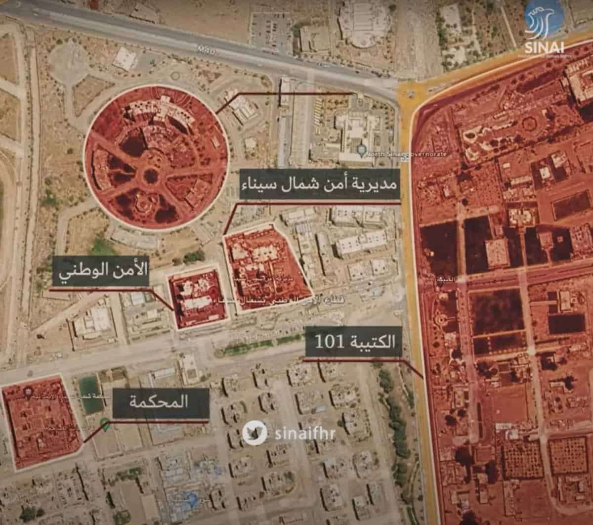 “الطابق الثاني” بمقر الأمن الوطني في العريش.. فيديو يكشف ما أخفاه النظام المصري مقر الأمن الوطني في العريش