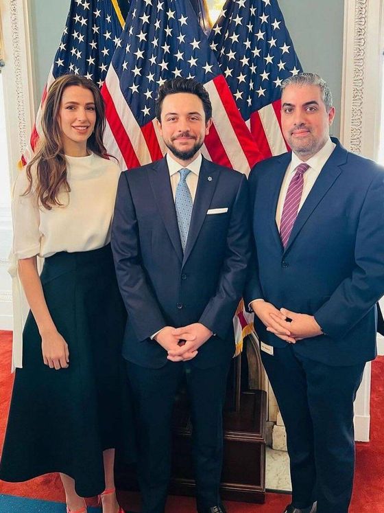 الأميرة رجوة والأمير الحسين