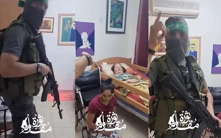 تعامل كتائب القسام مع مسنة وابنتها