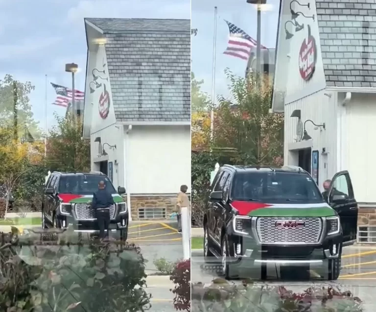 علم فلسطين سيارة جيسون ستاثام