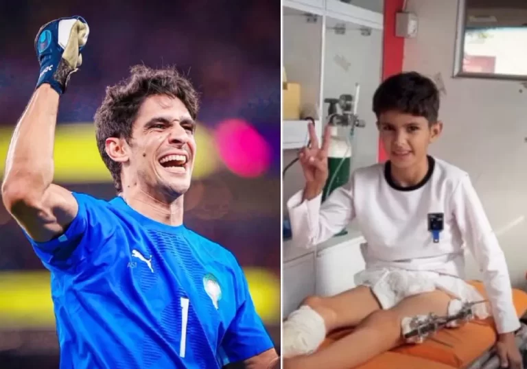 الحارس بونو والتكفل بعلاج الطفل الفلسطيني عاصف أبو مهادي