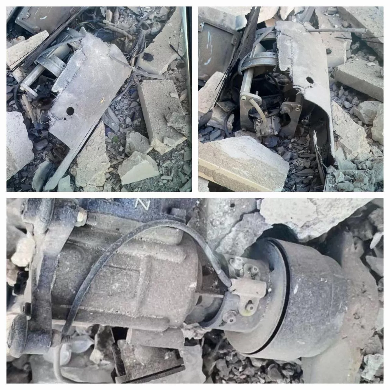 بقايا الطائرة المسيرة التي انفجرت في ايلات