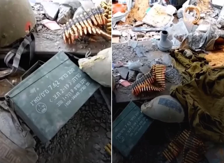 بقايا مقتنيات لجنود إسرائيليين بعد معارك غزة