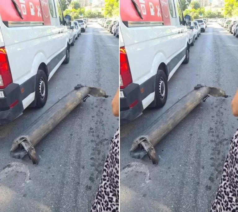 شظية من الصواريخ التي أطلقتها المقاومة على تل أبيب