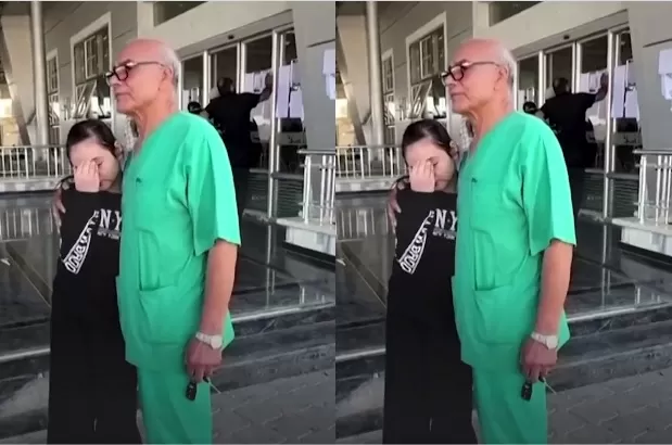 حضن وقبلة قد لا يتكرران.. طبيب فلسطيني يودع أسرته في معبر رفح ويرفض مغادرة غزة طبيب فلسطيني مع ابنته