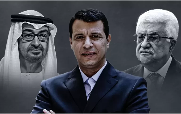 محمود عباس ومحمد دحلان ومحمد بن زايد