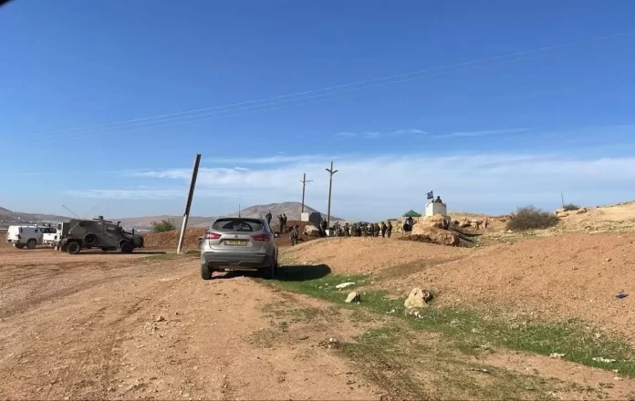 موقع دهس جنود إسرائيليين بالأغوار