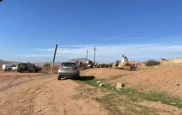 موقع دهس جنود إسرائيليين بالأغوار