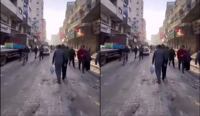 نازحون يعودون إلى بيوتهم مع بدء سريان الهدنة الإنسانية