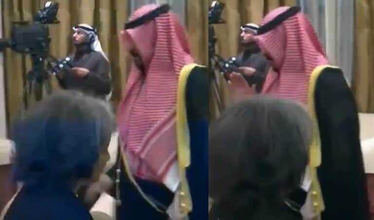 طلال الخالد يتجنب مصافحة رئيسة إثيوبيا باليد .. وعبدالله النواف لجأ لأمر آخر (فيديو) طلال الخالد يتجنب مصافحة رئيسة إثيوبيا باليد