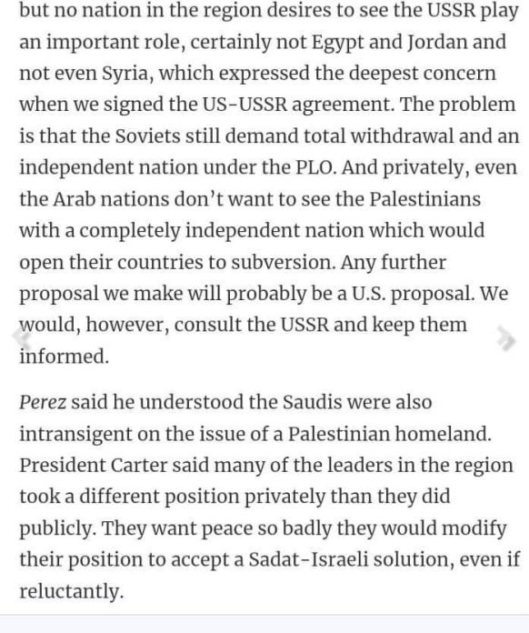 مقتطف من محضر اجتماع سري جدا ما بين الرئيس الأمريكي جيمي كارتر والرئيس البرازيلي ارنستو جيزل عقد في البرازيل بتاريخ 29/ 3/ 1978