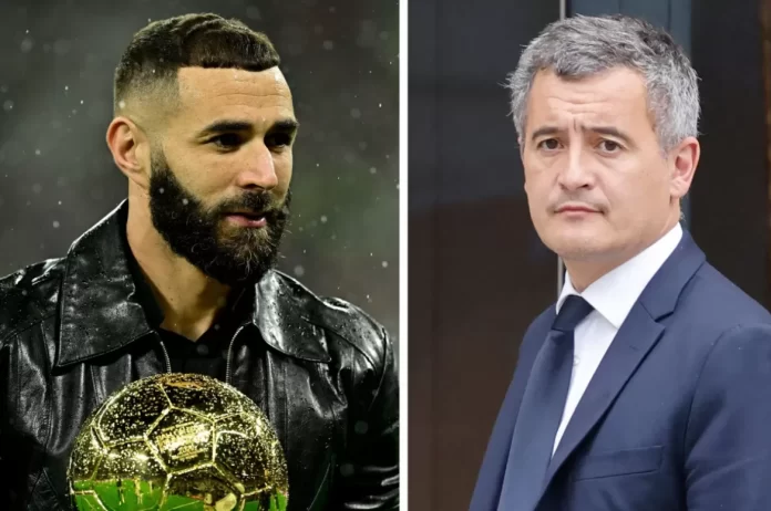 كريم بنزيما ووزير الداخلية الفرنسي