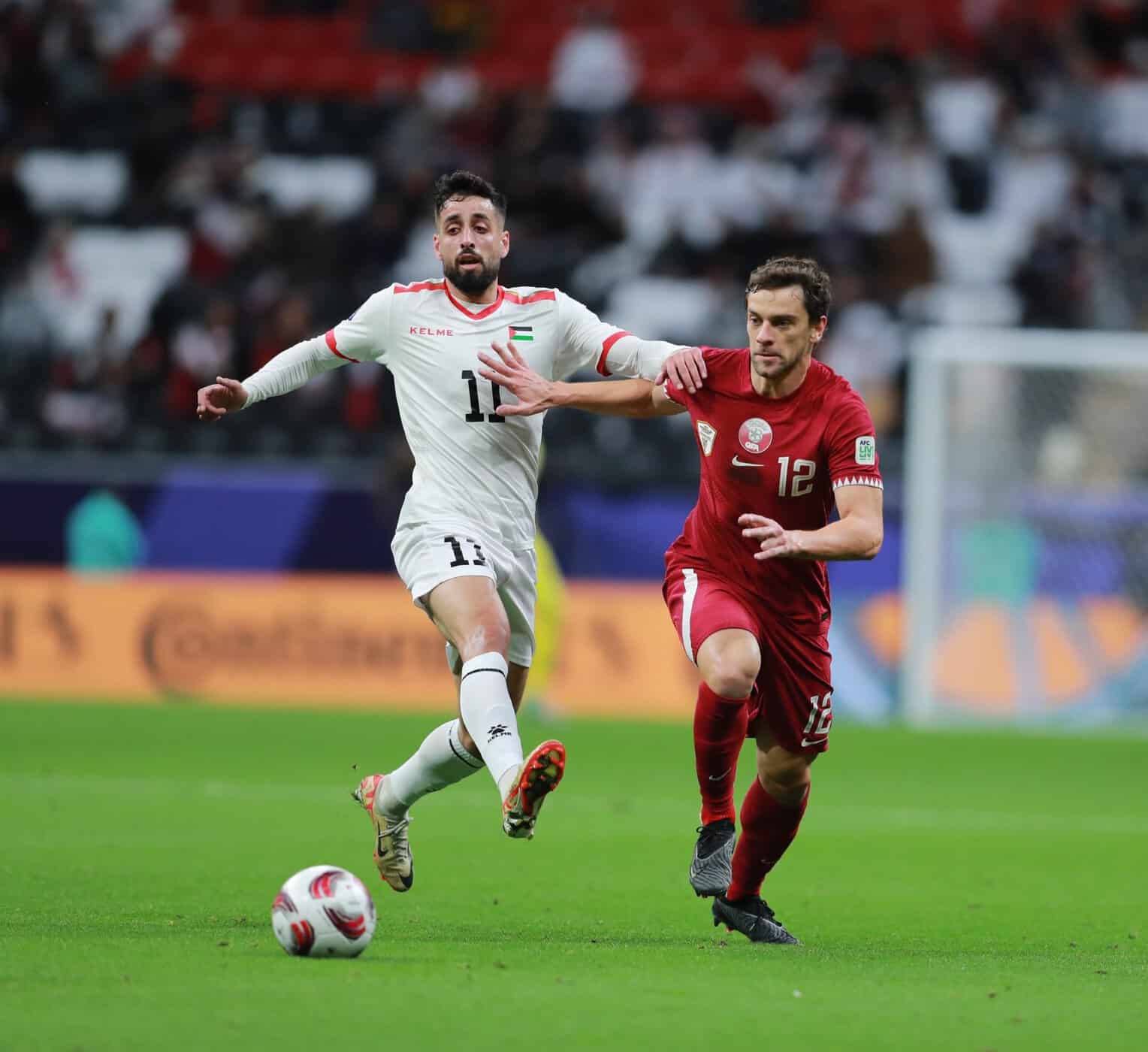 مباراة المنتخب الفلسطيني وقطر