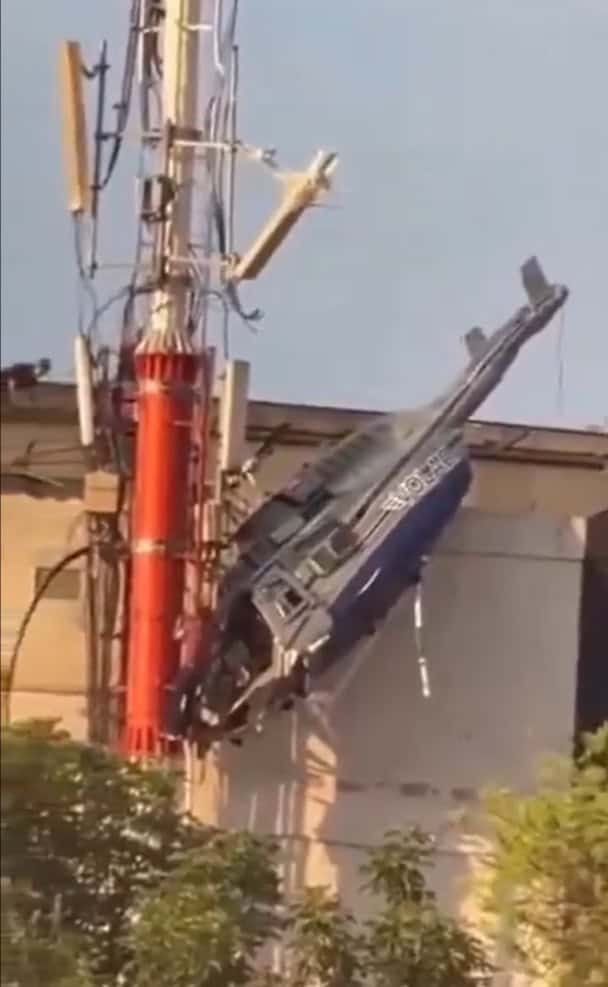 سقوط طائرة هليكوبتر