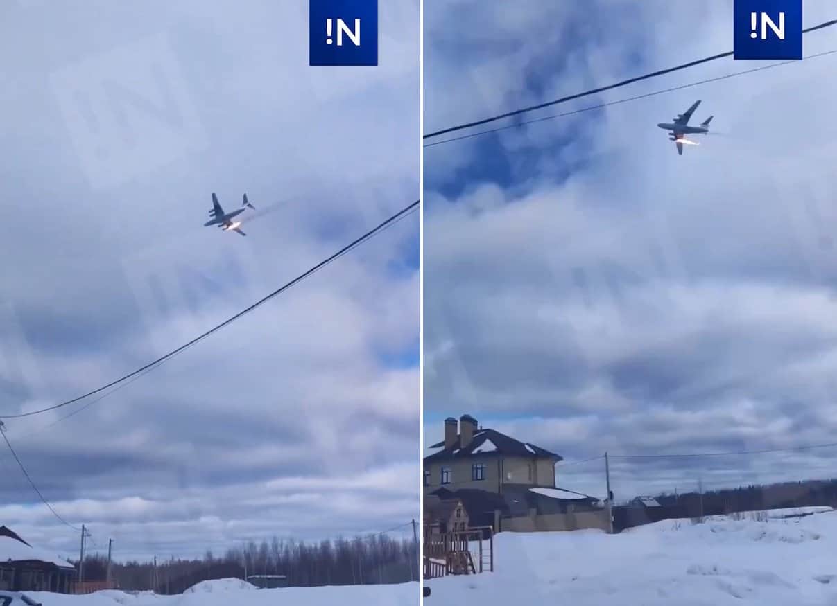 فيديو للحظة سقوط وتحطم طائرة عسكرية روسية على متنها 15 شخصاً تحطم طائرة روسية