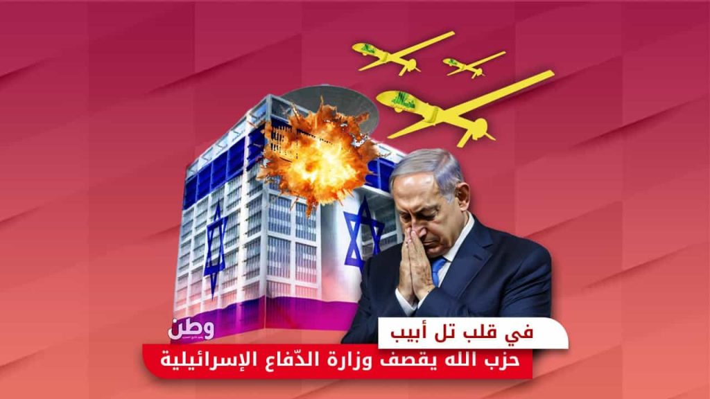 في قلب تل أبيب.. حزب الله يقصف وزارة الدفاع الإسرائيلية هجوم حزب الله على وزارة الدفاع الإسرائيلية